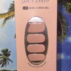 Dashing Diva Glaze Color Semi-Cured Gel Nail Strips Nude Pink 32ct LED Required